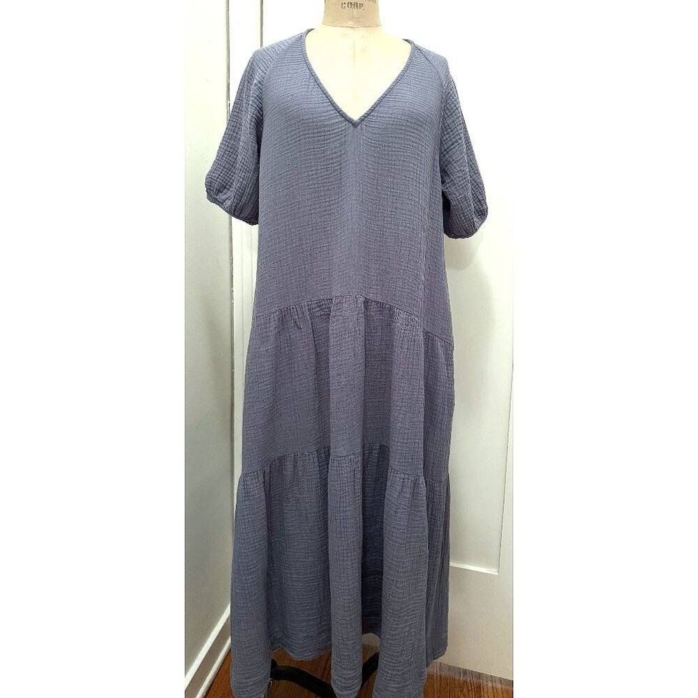 Calme by Johnny Was 100% Cotton Double Gauze Dress sz S
